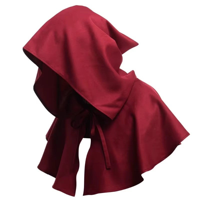1Pc Halloween Cosplay Death Cape Short Hooded Cloak Wizard Witch Costumes Vampire Devil Wizard Black Cape Cowl Party Accessories