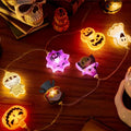 1PC 10/20/30 LED Halloween Pumpkin&Bat&Ghost&Cat&Spider&Pirate &Witch&Mummy Shape String Lights for Home Garden Halloween Decor