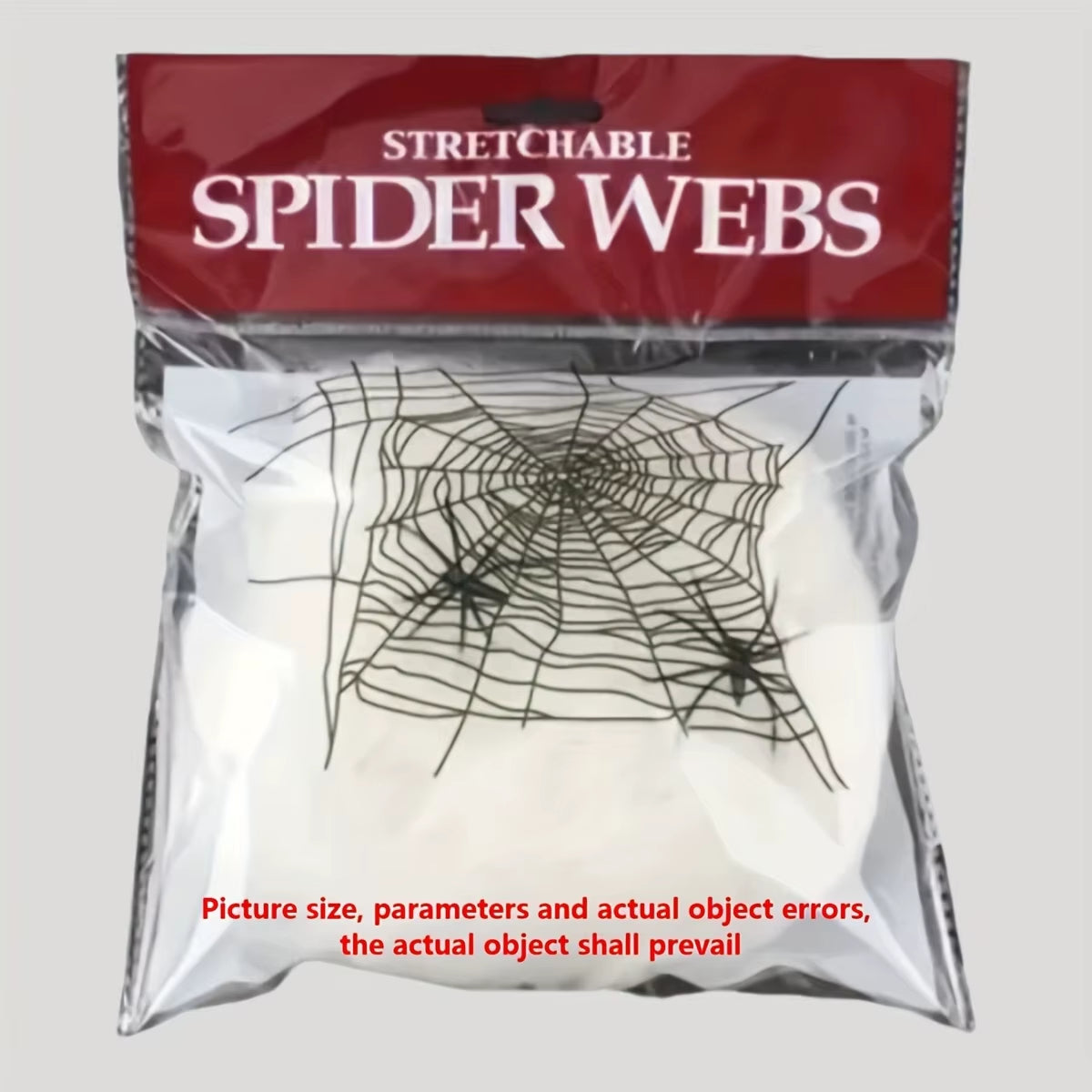 Stretchable Spider Webs with 2 Spiders Each,Party Supplies Halloween Cobweb Decorations for Haunted Houses, Room and Home Decor