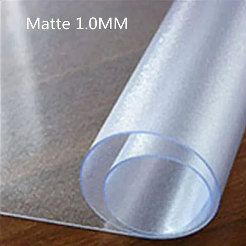 PVC Transparent Tablecloth Waterproof Oil-Proof Anti-Scalding Soft Glass Rectangular Tablecloth Kitchen Table Mat Table Cover