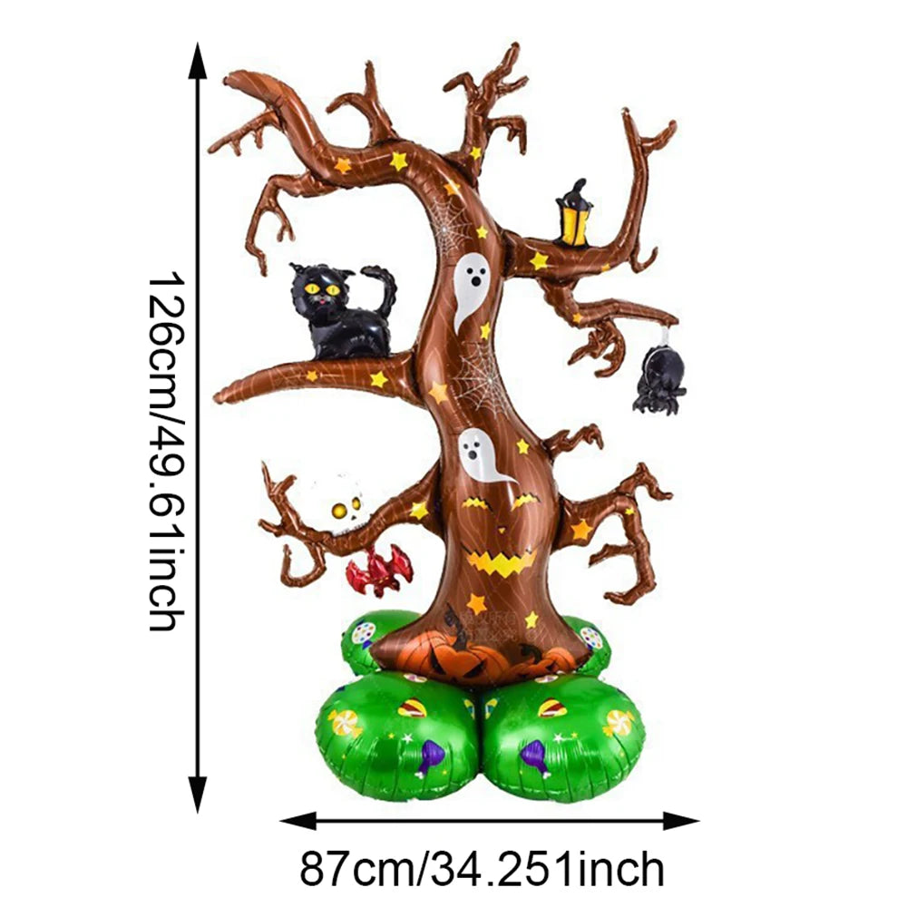 1Set Halloween Foil Balloons,Pumpkin Ghost Witch Aluminium Foil Balloons, Halloween Party Home Decorations
