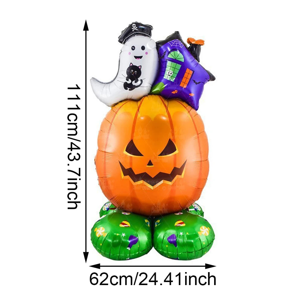 1Set Halloween Foil Balloons,Pumpkin Ghost Witch Aluminium Foil Balloons, Halloween Party Home Decorations