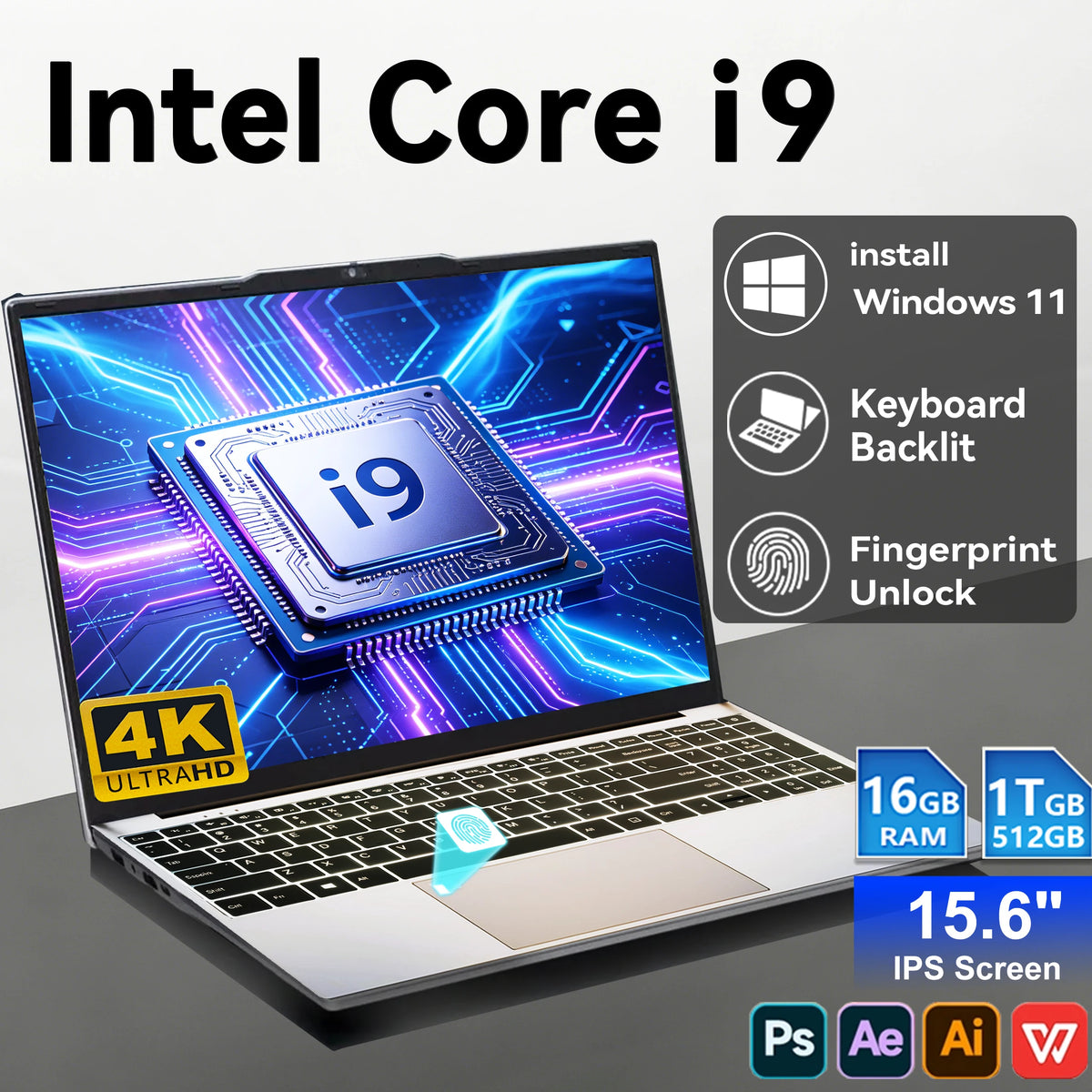 Laptop 15.6 slim Windows 11