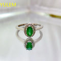 Anillo de plata 925 con esmeralda