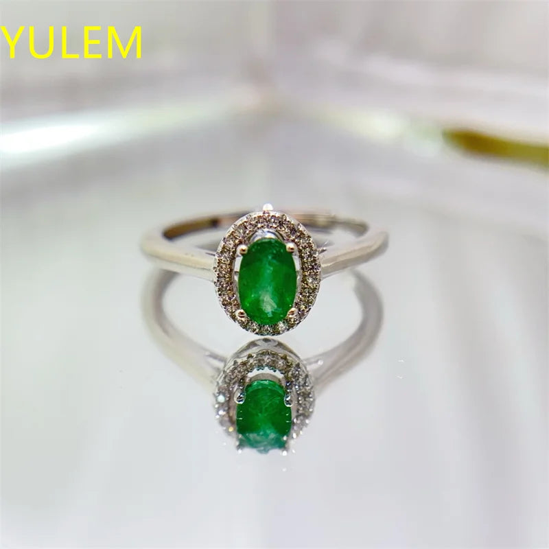 Anillo de plata 925 con esmeralda