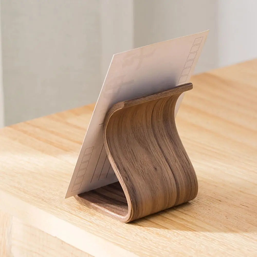 Soporte creativo de madera para teléfono móvil y