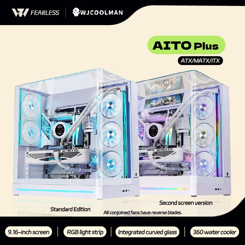 Gabinete AITO Plus ATX con pantalla
