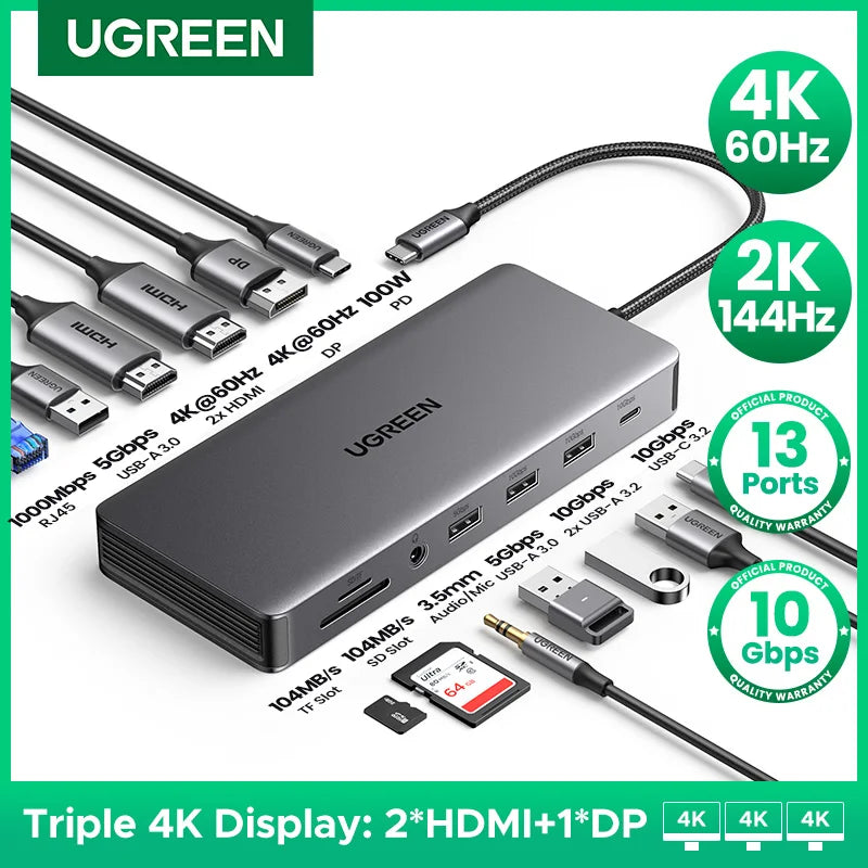 UGREEN HUB USB-C 13 en 1