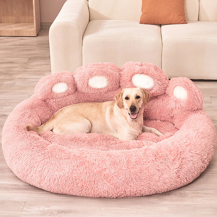 Cama perro fluffy rosa