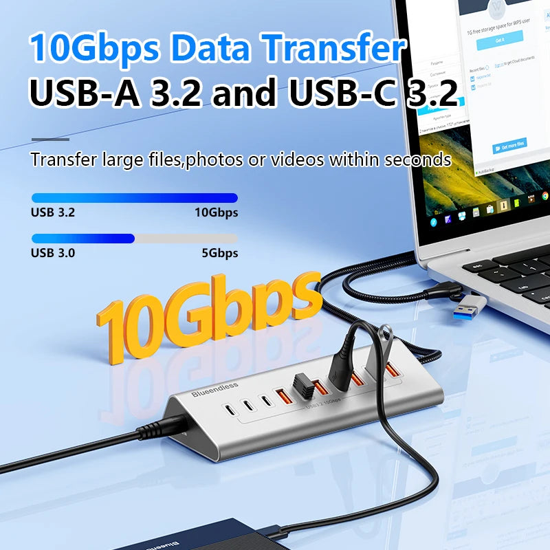Hub USB-C 7 en 1 aluminio