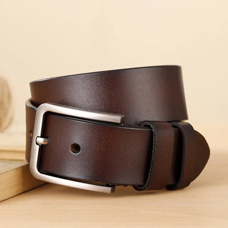 Cinturón de cuero PU de 3.7 cm para hombre
