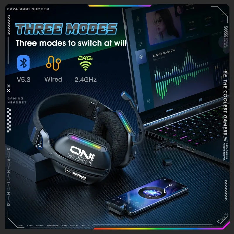 Audífonos gamer GT808 3 modos