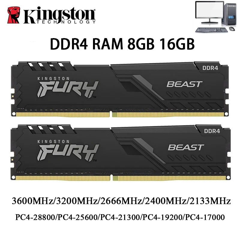 Kingston Fury Beast DDR4 8/16/32
