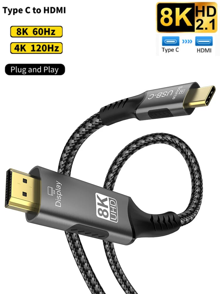 Adaptador USB-C a HDMI 2.1 8K