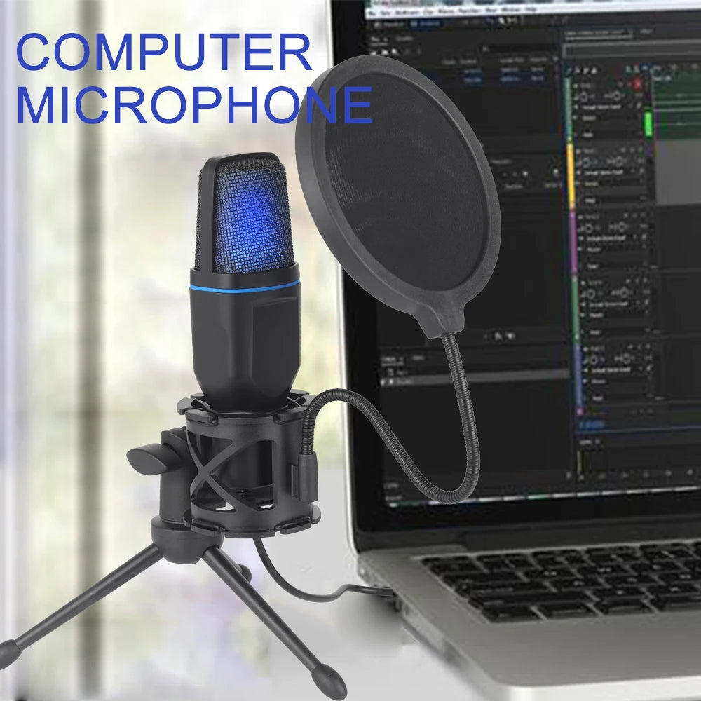 Micrófono gamer USB trípode