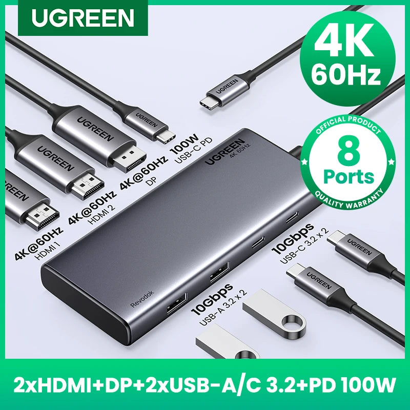 UGREEN HUB 4K HDMI 8 en 1
