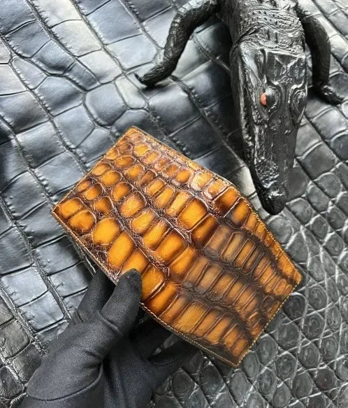 Billetera Cocodrilo Naranja
