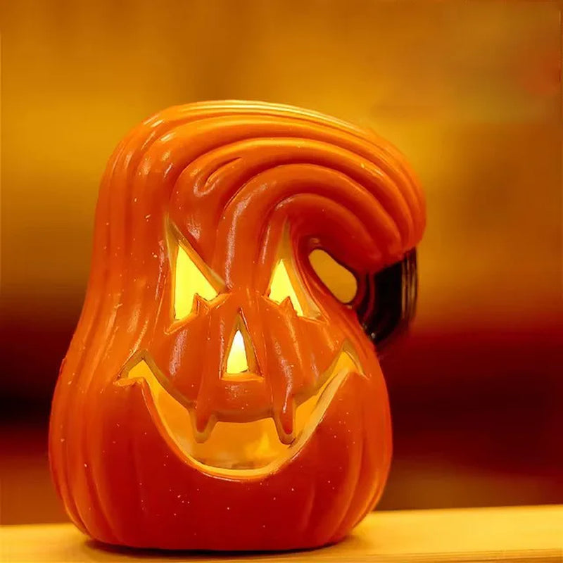 Halloween Glowing Pumpkin Decor LED Triple Layer Light up Pumpkin Decor Battery Powered Festival Theme Home Party Decorations