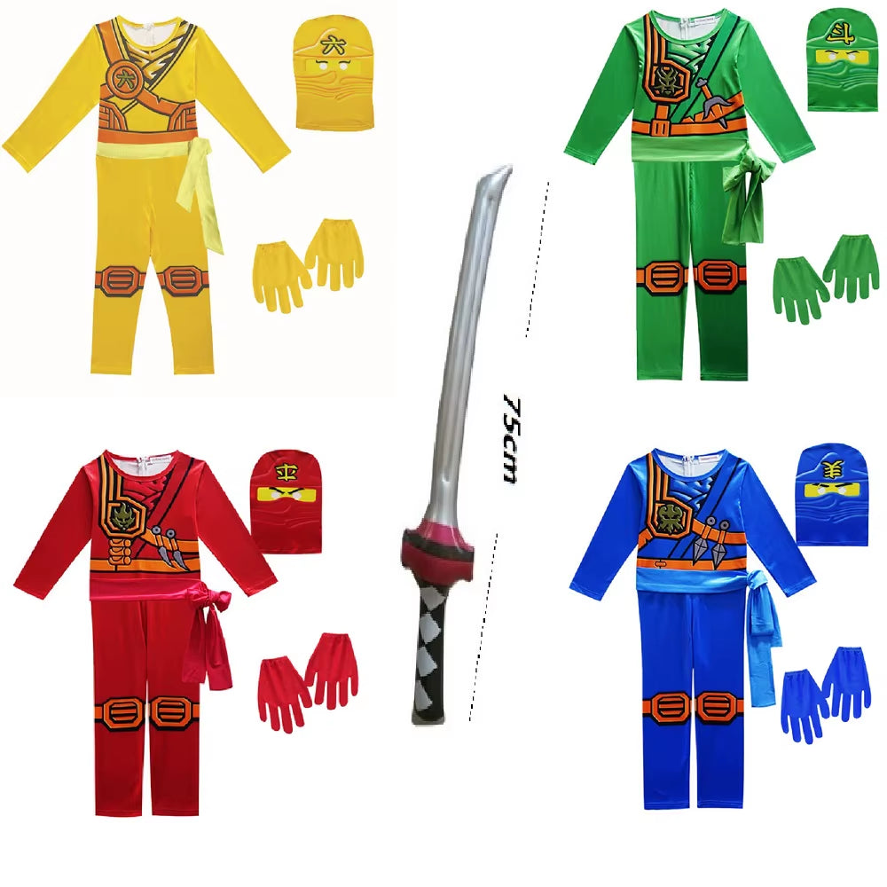 NINJA Cosplay Costume Jumpsuit Set Halloween Christmas Advanced Latest Ninja Cosplay Costume Party