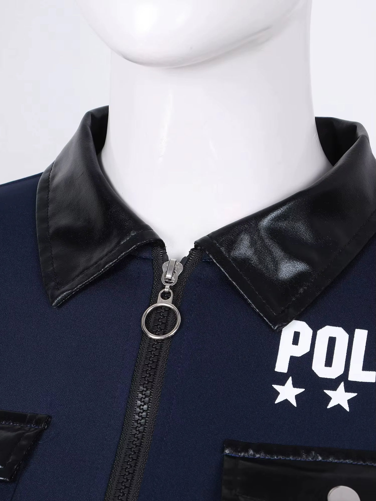 Women Police Cop Costume Policewomen Halloween Cosplay Suit Police Officer Uniform Short Sleeve Jumpsuit with Belt Purse Hat