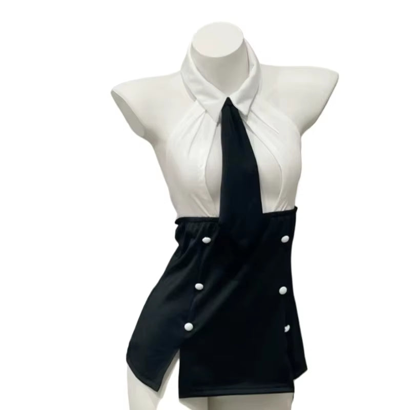 Women Teacher Secretary Sexy Uniform Miss Secretary Outfits Tops Mini Dress Kawaii Office Lady Cosplay Costumes Erotic Lingerie